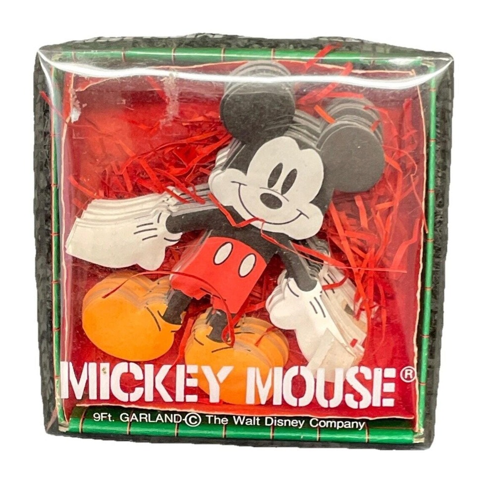 Kurt Adler Mickey Mouse Paper 9ft Garland Walt Disney Company